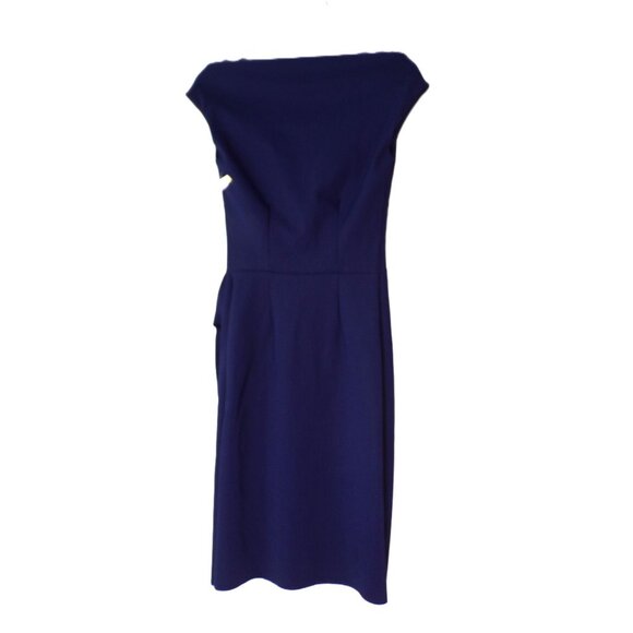 🆕CHIARA BONI Melania Off Shoulder Cocktail Jersey Dress 6 Blue - Picture 8 of 14